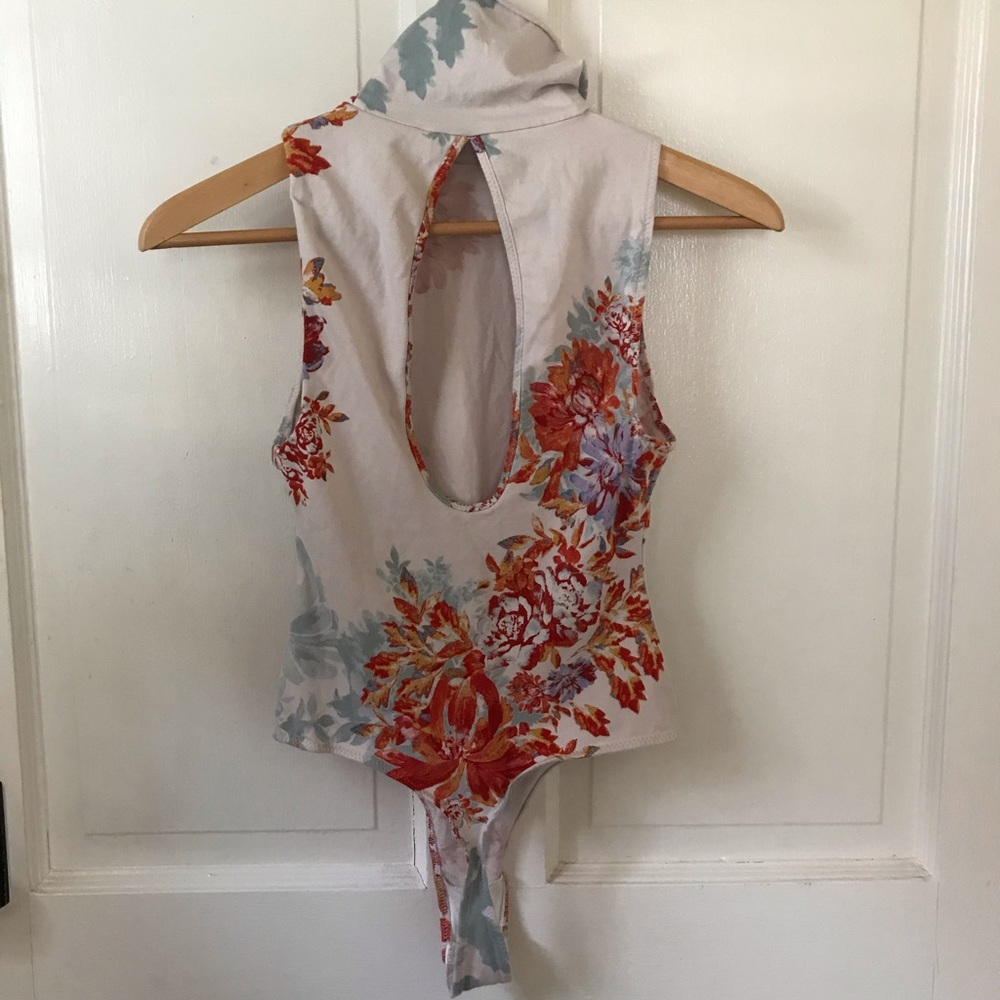 SOLD FP Intimately floral mock neck thong bodysuit - Picture 5 of 12
